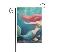 YYHWHJDE Bastone da giardino a forma di sirena, decorazione per cortile esterno, 30,5 x 45,7 cm