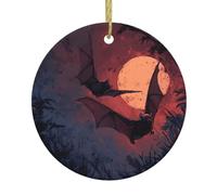 Yyhwhjde Bats In The Dark Immagine Circolare Decorazione Supermercato Ceramica Inverno Natale Festa Casa