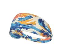 YYHWHJDE Beach Maui Hawaii Sunset mare onde nuvole foto sport fascia per le donne a prova di sudore fascia elastica estiva