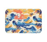 YYHWHJDE Beach Maui Hawaii Tramonto mare Onde Nuvole Immagine Cristallo Velluto Bordo Bloccato Pavimento Tappeto, Camera da letto, Salotto, Dormitorio Decorazione Casa
