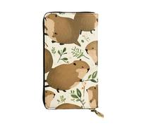 YYHWHJDE Beaver - Pochette lunga in pelle di qualità, con stampa di qualità, progettata per ragazze e donne alla moda, elegante, 19 x 10,5 cm, Nero , Taglia unica