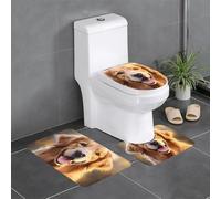 YYHWHJDE Bel Golden Retriever Dog Picture Anti Slip Floor Mat Set di tre pezzi tappeto bagno antiscivolo durevole