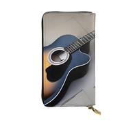 YYHWHJDE Bella chitarra stampata portafoglio lungo pochette in pelle progettata per ragazze e donne alla moda elegante e personalizzato 19 x 10,5 cm, nero, taglia unica, Nero , Taglia unica