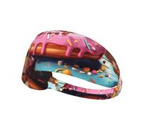 YYHWHJDE Bella ciambella immagine sport fascia per le donne a prova di sudore fascia elastica estiva