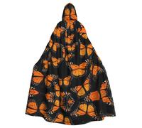 YYHWHJDE Bella farfalla monarca immagine Halloween adulto mantello con cappuccio per giochi di ruolo, costumi e feste a tema