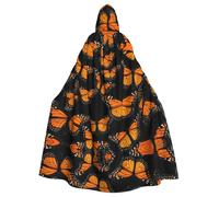YYHWHJDE Bella farfalla monarca stampe Halloween adulto mantello con cappuccio per feste e costumi