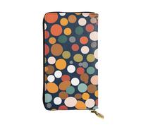 YYHWHJDE Bella pochette lunga in pelle a pois progettata per ragazze e donne alla moda elegante e personalizzata 19 x 10,5 cm, nero, taglia unica, Nero , Taglia unica
