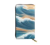 YYHWHJDE Bella pochette lunga in pelle con stampe oceaniche Progettato per ragazze e donne alla moda elegante e personalizzato 19 x 10,5 cm, nero, taglia unica, Nero , Taglia unica
