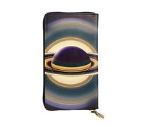 YYHWHJDE Bella pochette lunga Saturn in pelle di qualità, progettata per ragazze e donne alla moda, elegante, 19 x 10,5 cm, Nero , Taglia unica