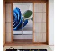 YYHWHJDE Bella rosa blu stampe tenda divisorio splicing protezione della privacy adatta per cucina, bagno, stanza 86,4 x 142,2 cm