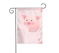 YYHWHJDE Bella rosa maiale modello giardino pennone esterno cortile decorazione moda 30,5 x 45,7 cm