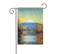 YYHWHJDE Bellissimo Mt. Fuji Pattern Garden pennone esterno cortile decorazione moda 30,5 x 45,7 cm