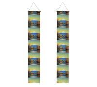 YYHWHJDE Bellissimo striscione per portico di laurea con stampe del Monte Fuji, robusto, durevole, lavabile e riutilizzabile, decorazione per laurea 30,5 x 180 cm