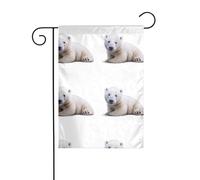 YYHWHJDE Biancaneve orso polare Immagine Giardino pennone esterno cortile decorazione su entrambi i lati 30,5 x 45,7 cm