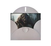 YYHWHJDE Biglietto d'auguri grigio con lupo mannaro HD modello per Natale, compleanno dei bambini, San Valentino e invito per feste