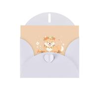 YYHWHJDE Biglietto di auguri bianco con bellissimo motivo cucciolo per inviti festivi per feste di compleanno