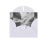 YYHWHJDE Biglietto di auguri bianco con edifici tra le nuvole, perfetto per San Valentino, anniversario di matrimonio e inviti per feste