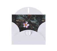 YYHWHJDE Biglietto di auguri bianco con fiori nel fango per Natale, compleanno dei bambini, San Valentino e inviti per feste