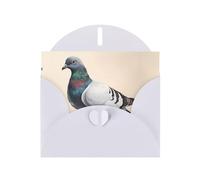 YYHWHJDE Biglietto di auguri bianco con simpatico motivo piccione per Natale, compleanno dei bambini, San Valentino e invito per feste