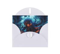 YYHWHJDE Biglietto di auguri bianco con tentacoli di polpo tempesta, perfetto per San Valentino, anniversario di matrimonio e inviti per feste