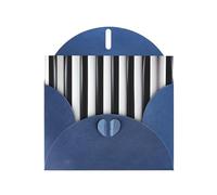 YYHWHJDE Biglietto di auguri blu con motivo a righe bianche e nere per Natale, compleanno dei bambini, San Valentino e invito per feste