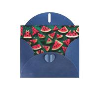YYHWHJDE Biglietto di auguri blu con motivo anguria per Natale, compleanno dei bambini, San Valentino e invito per feste