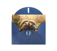 YYHWHJDE Biglietto di auguri blu con motivo "Nature" per gli amanti del riccio, per Natale, compleanno dei bambini, San Valentino e inviti per feste