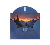 YYHWHJDE Biglietto di auguri blu La luce del mattino in montagna modello perfetto per San Valentino, anniversario di matrimonio e inviti per feste