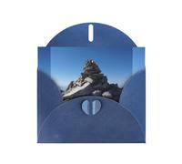 YYHWHJDE Biglietto di auguri blu La pietra sulla cima della montagna modello perfetto per San Valentino, anniversario di matrimonio e inviti per feste