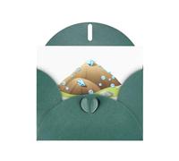 YYHWHJDE - Biglietto di auguri con stampa a collina di diamanti, 15 x 10 cm, design unico e alla moda per varie occasioni, colore: verde scuro