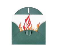 YYHWHJDE - Biglietto di auguri con stampa di fiamma rossa accesa, 15 x 10 cm, design unico e alla moda per varie occasioni