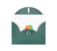 YYHWHJDE - Biglietto di auguri con stampa "La gioia dell'infanzia", 15 x 10 cm, design unico e alla moda per varie occasioni, colore: verde scuro