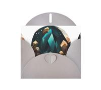 YYHWHJDE Biglietto di auguri grigio con cristalli sul pianeta per Natale, compleanno dei bambini, San Valentino e invito a una festa