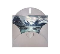 YYHWHJDE Biglietto di auguri grigio con fiordo glaciale, motivo Alaska, per feste di compleanno