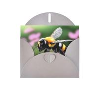 YYHWHJDE Biglietto di auguri grigio con immagine di una piccola ape, perfetto per San Valentino, anniversario di matrimonio e inviti per feste