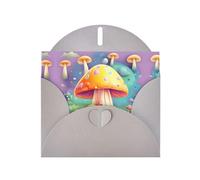 YYHWHJDE Biglietto di auguri grigio con motivo a funghi fantasy, per Natale, compleanno dei bambini, San Valentino e inviti per feste