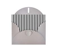 YYHWHJDE Biglietto di auguri grigio con motivo a righe bianche e nere, perfetto per San Valentino, anniversario di matrimonio e inviti per feste