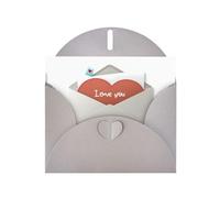 YYHWHJDE Biglietto di auguri grigio con scritta "I love you on the busta", per inviti a feste di compleanno