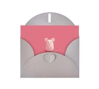 YYHWHJDE Biglietto di auguri grigio con scritta "The little mouse who made a mistake", per Natale, compleanno dei bambini, San Valentino e invito per feste