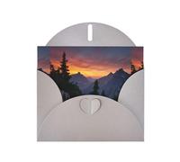 YYHWHJDE Biglietto di auguri grigio La luce del mattino in montagna modello perfetto per San Valentino, anniversario di matrimonio e inviti per feste