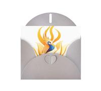YYHWHJDE Biglietto di auguri grigio Phoenix sul loto per Natale, compleanno dei bambini, San Valentino e invito a una festa