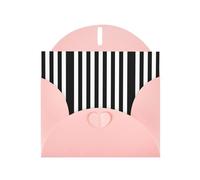 YYHWHJDE Biglietto di auguri rosa a righe bianche e nere, perfetto per San Valentino, anniversario di matrimonio e inviti per feste