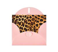 YYHWHJDE Biglietto di auguri rosa a righe su leopardi per Natale, compleanno dei bambini, San Valentino e invito per feste