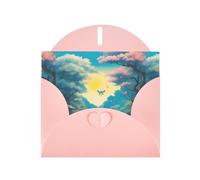 YYHWHJDE - Biglietto di auguri rosa con bella libellula, perfetto per San Valentino, anniversario di matrimonio e inviti per feste