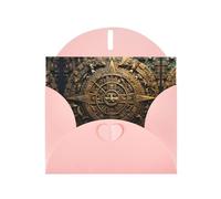 YYHWHJDE Biglietto di auguri rosa con calendario Maya, motivo fine del mondo, per Natale, compleanno dei bambini, San Valentino e invito per feste