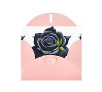 YYHWHJDE - Biglietto di auguri rosa con gocce d'acqua, immagine rosa scura, perfetto per San Valentino, anniversario di matrimonio e inviti per feste