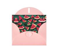 YYHWHJDE Biglietto di auguri rosa con motivo anguria per Natale, compleanno dei bambini, San Valentino e invito per feste