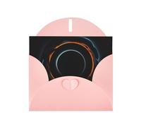 YYHWHJDE Biglietto di auguri rosa misterioso cosmico con stampa di buchi neri per Natale, compleanno dei bambini, San Valentino e invito per feste