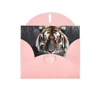 YYHWHJDE Biglietto di auguri rosa Tiger at Rest Stampe per Natale, compleanno dei bambini, San Valentino e inviti per feste