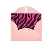 YYHWHJDE Biglietto di auguri rosa zebrato tigre leopardo stampa rosa per Natale, compleanno dei bambini, San Valentino e invito per feste
